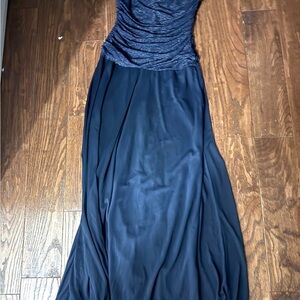 R&M Richards Strapless Black Gown
